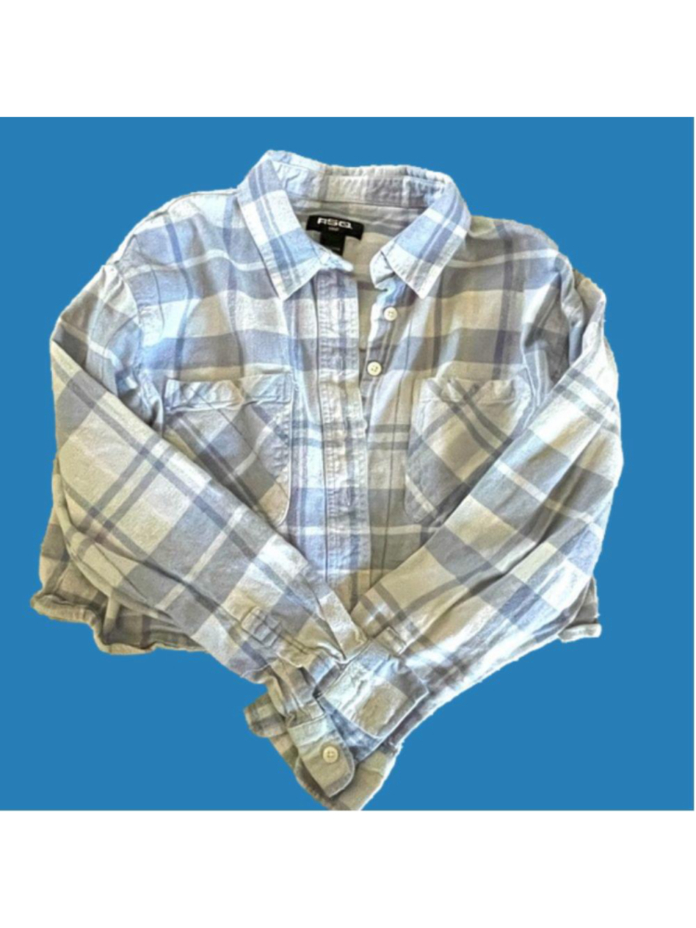 RSQ cropped flannel, Size Small